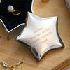 Personalised Engraved Star Nickel Plated Trinket Box
