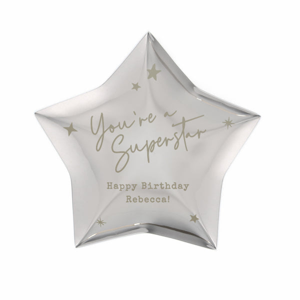 Personalised You're a Star Nickel Plated Trinket Box