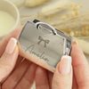 Personalised Bow Handbag Nickel Plated Compact Mirror