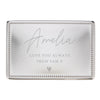 Personalised Name and Message Nickel Plated Rectangular Jewellery Box