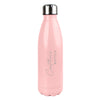 Personalised Two Lines Pink Metal Insulated Drinks Bottle