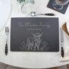 Personalised Highland Cow Slate Placemat