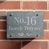 Personalised Leaf House Number Slate House Sign