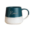Personalised Name Blue Speckled Ceramic Mug