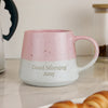 Personalised Pink Dipped Speckled Ceramic Mug