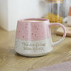 Personalised Pink Dipped Speckled Ceramic Mug