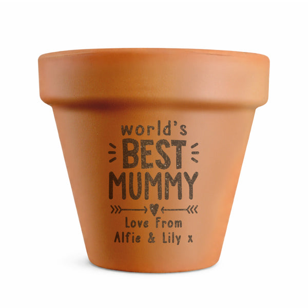 Personalised Worlds Best Terracotta Plant Pot