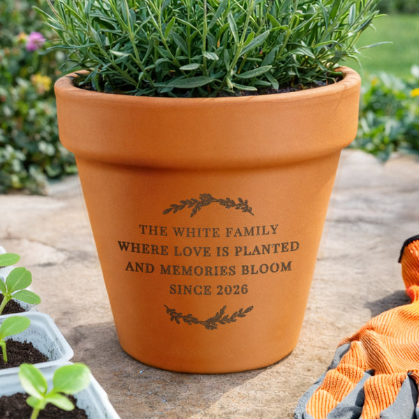 Personalised Free Text Terracotta Plant Pot
