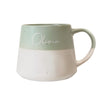Personalised Name Green Speckled Ceramic Mug