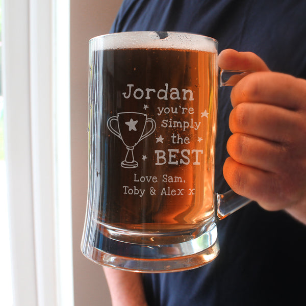 Personalised Simply The Best Pint Tankard