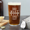 Personalised Fixer of All Things Pint Glass & Bottle Opener