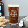 Personalised Fixer of All Things Pint Glass & Bottle Opener