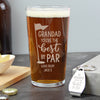 Personalised Best By Par Pint Glass & Bottle Opener