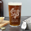 Personalised Super Dad Pint Glass & Bottle Opener