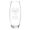 Personalised Anniversary Wreath Bullet Glass Vase