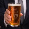Personalised Father of the Bride Elegant Pint Glass