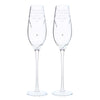 Personalised Hand Cut Heart Pair of Flutes with Gift Box
