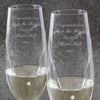 Personalised Hand Cut Heart Pair of Flutes with Gift Box
