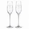 Personalised Hand Cut Little Hearts Pair of Flutes with Gift Box