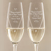 Personalised Hand Cut Little Hearts Pair of Flutes with Gift Box