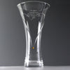 Personalised Large Hand Cut Gold Diamond Effect Heart Vase