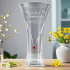 Personalised Ruby Anniversary Large Hand Cut Diamante Heart Vase
