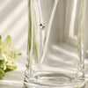 Personalised Silver Anniversary Large Hand Cut Diamond Effect Heart Vase