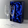 Personalised Hand Cut Heart Celebration Pair of Flutes with Gift Box