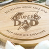 Personalised Super Dad Wooden Chopping Board