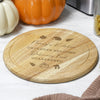 Personalised Autumn Halloween Wooden Chopping Board