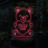Personalised Bear Memorial Outdoor LED Solar Night Light