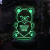 Personalised Bear Memorial Outdoor LED Solar Night Light