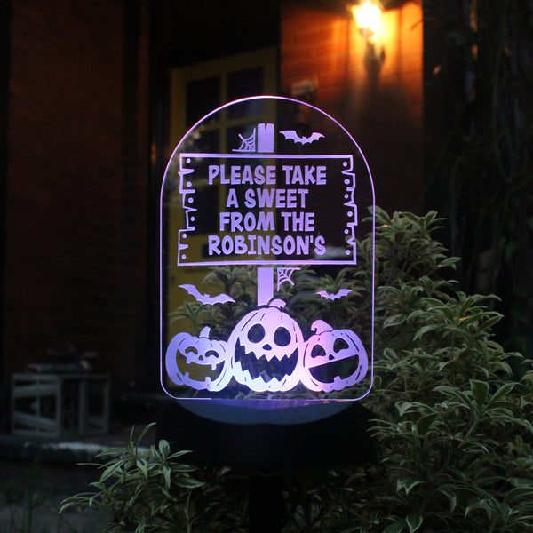 Personalised Halloween Pumpkin Patch Halloween Solar Light