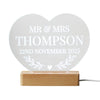 Personalised Wedding Heart LED Light
