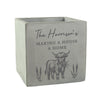 Personalised Highland Cow Concrete Plant Pot