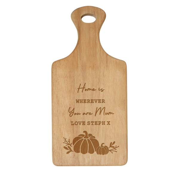 Personalised Pumpkin Paddle Autumn Halloween Chopping Board