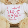 Personalised I Love You Teddy Bear