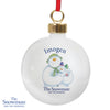 Personalised The Snowman and the Snowdog Bauble Hanging Decoration