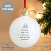 Personalised The Snowman and the Snowdog Bauble Hanging Decoration