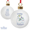 Personalised The Snowman and the Snowdog Bauble Hanging Decoration