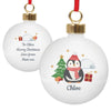 Personalised Christmas Penguin Bauble