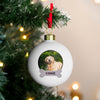 Personalised Photo Upload Dog Christmas Bauble