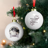 Personalised Photo Upload Dog Christmas Bauble