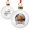 Personalised Photo Upload Dog Christmas Bauble