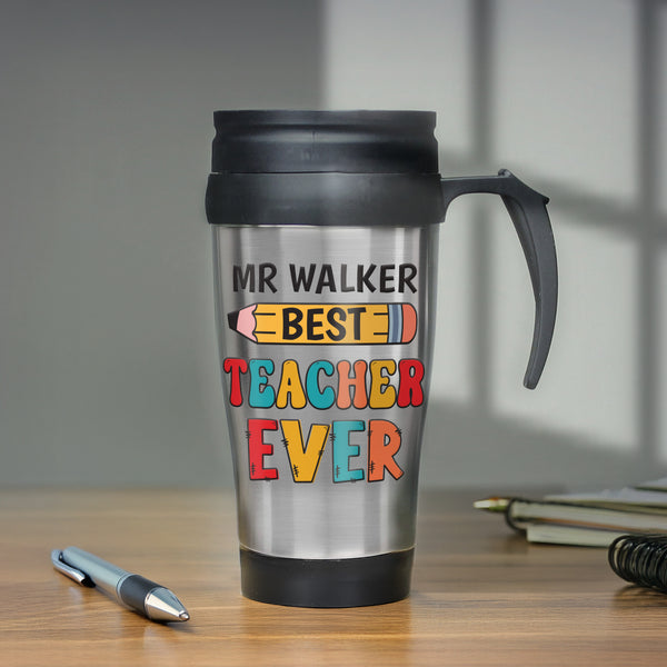 Personalised Best Teacher Thermal Travel Mug