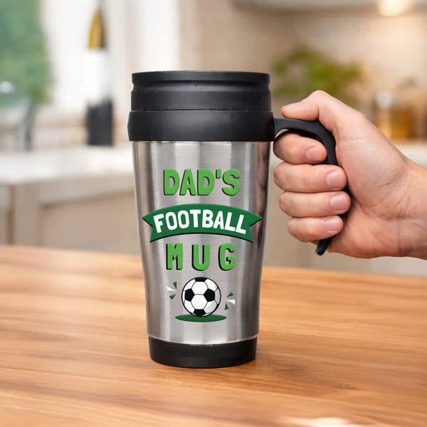 Personalised Football Thermal Travel Mug