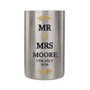 Personalised Couples Brushed Stainless Steel Wine Cooler