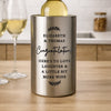 Personalised Free Text Brushed Stainless Steel Wine Cooler