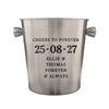 Personalised Big Date Brushed Stainless Steel Ice Bucket