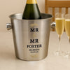 Personalised Couples Brushed Stainless Steel Ice Bucket